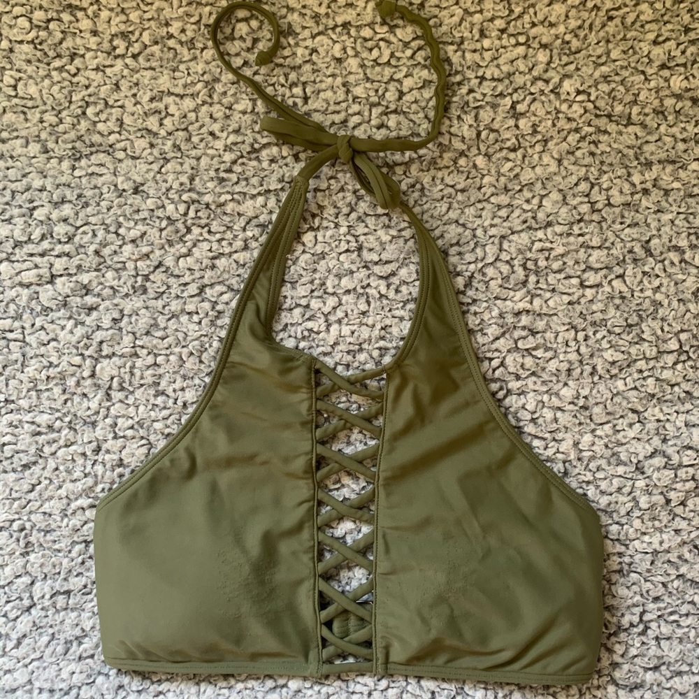 Hollister Green Swimsuit Top